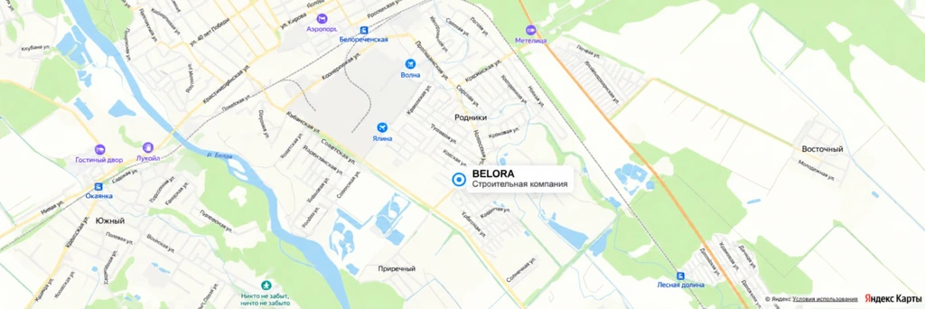 Карта расположения офиса BELORA