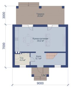 Планировка дома А124