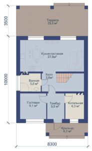 Планировка дома А136