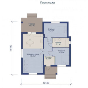 Планировка дома А97